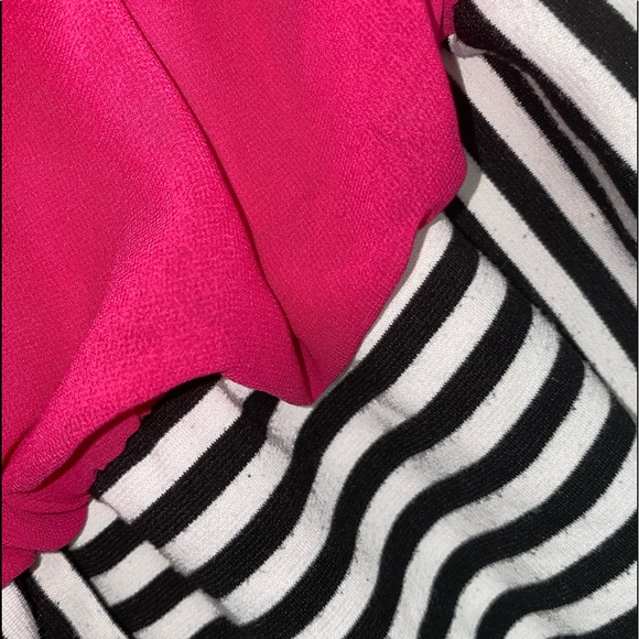 Speechless blouse dress pink top and striped skirt - Picture 5 of 5